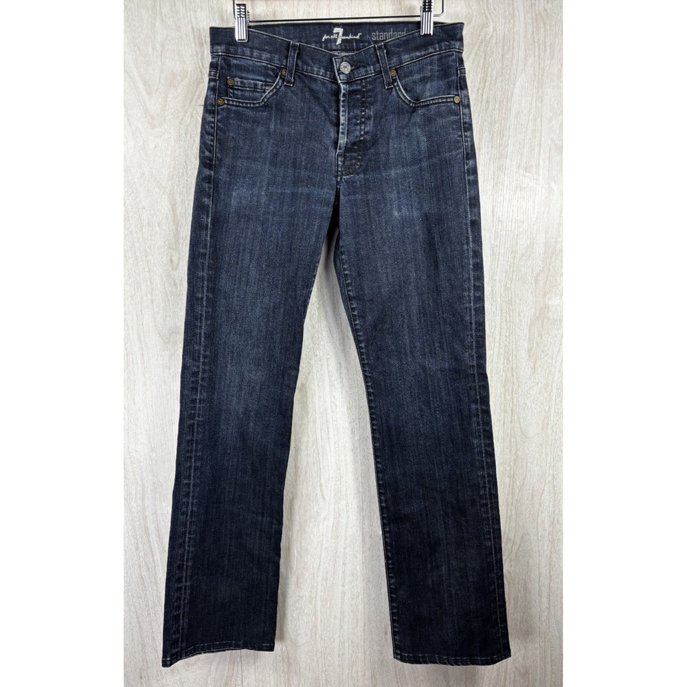 7 For All Mankind Straight Jeans Dark Wash Denim Men's 29x30 Classic Fit